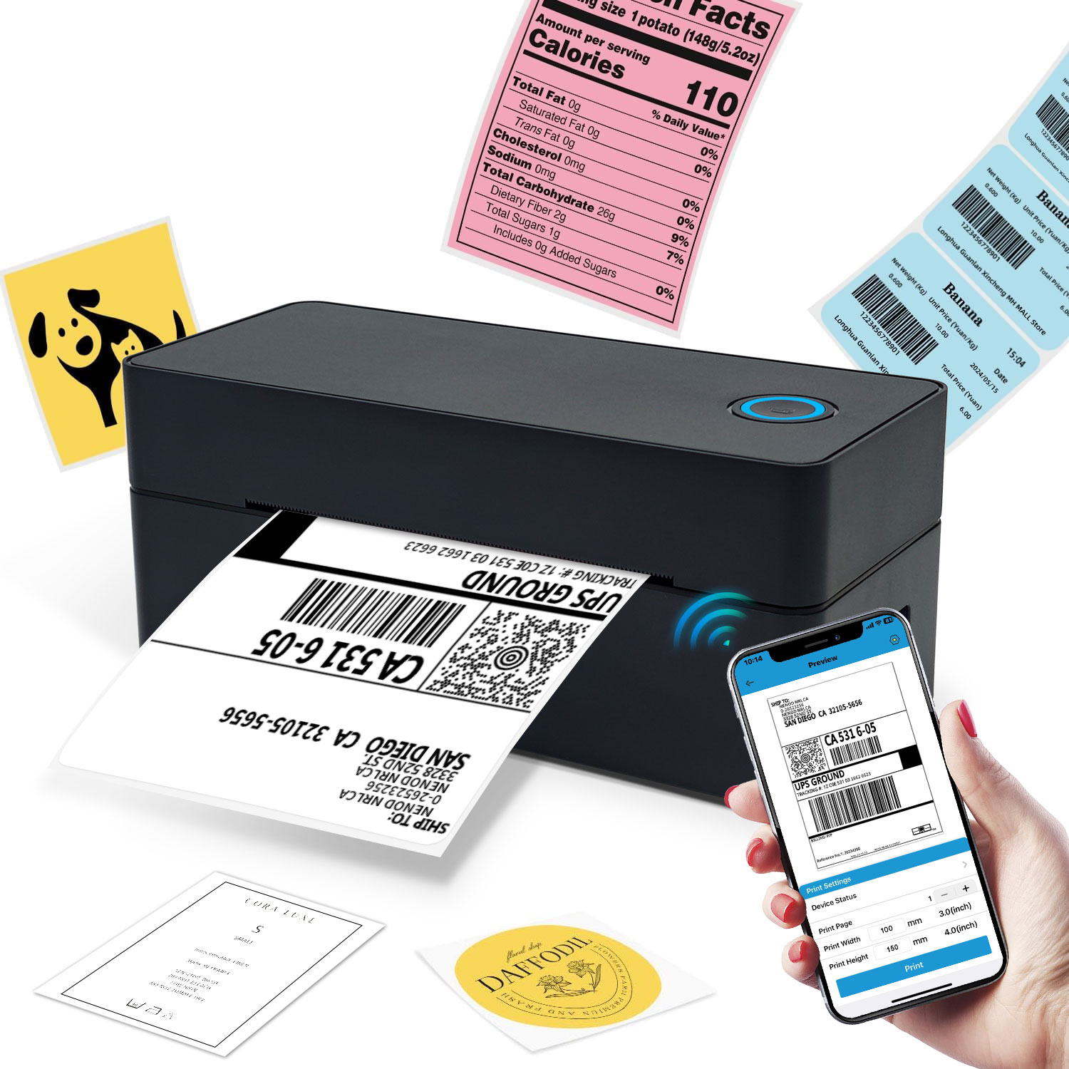 Commercial Label Printing Machine - Stampante per Etichette Adesive a Trasferimento