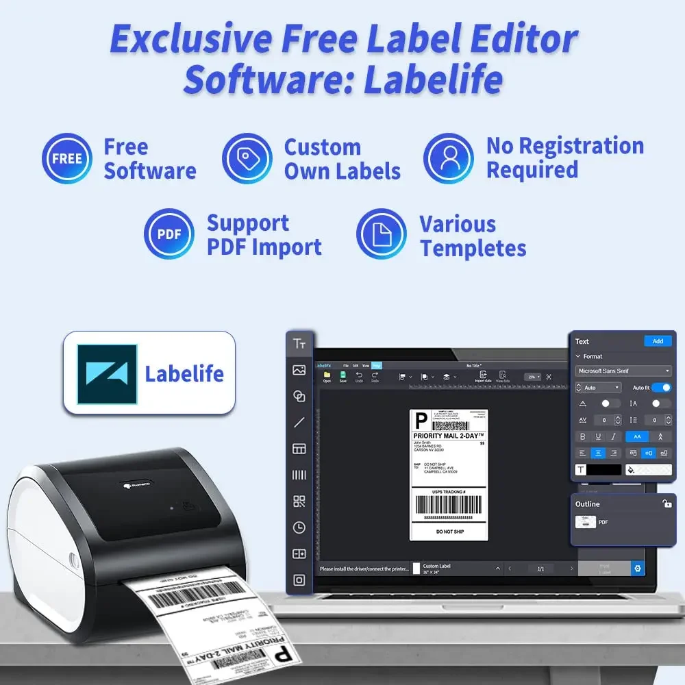 Stampante per spedizione wirel - Commercial Label Printing Machine recensione e prezzo